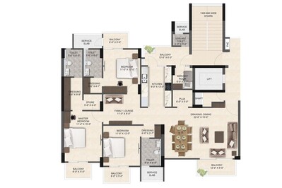 3 BHK Flat for Sale in Umbera Homez, Ferozepur Road, Ludhiana